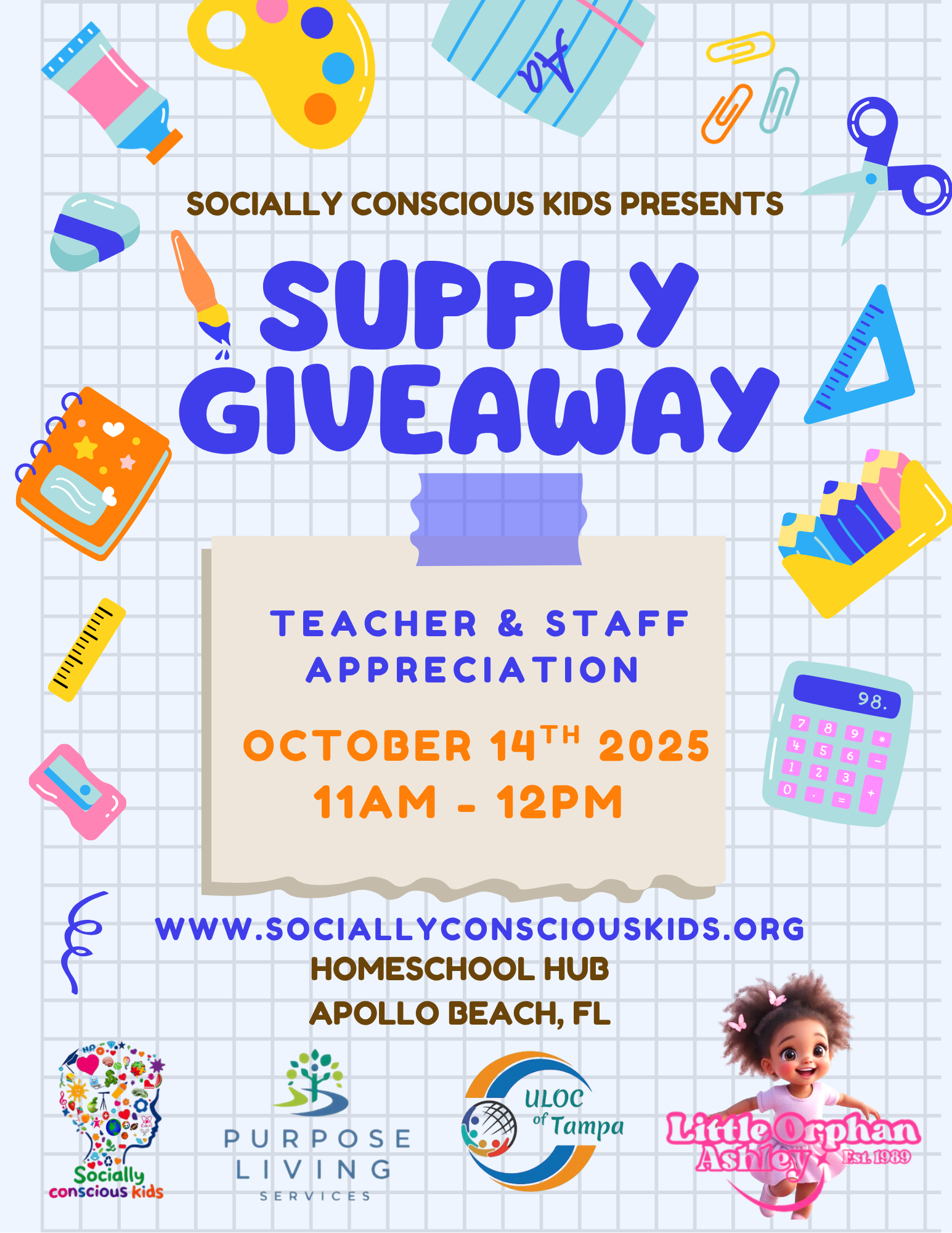 Blue And Yellow Illustrative Online School Flyer