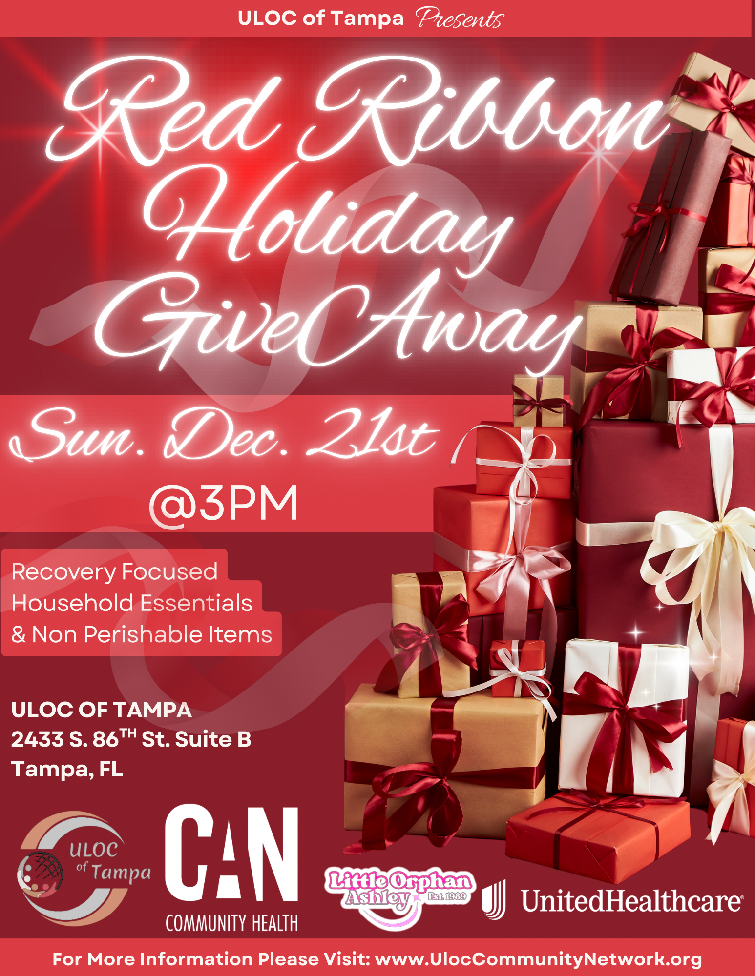 Red and Beige Modern Christmas Fair Flyer (A4)